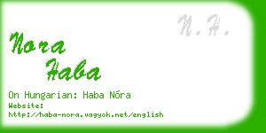 nora haba business card