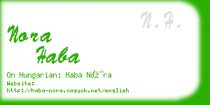 nora haba business card